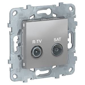 UNICA NEW Розетка R-TV/SAT, оконечная, алюминий Schneider Electric NU545530