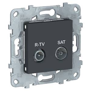 UNICA NEW Розетка R-TV/SAT, оконечная, антрацит Schneider Electric NU545554
