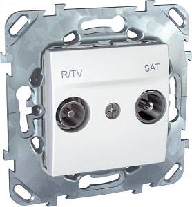 UNICA Розетка R-TV/ SAT, оконечная, БЕЛЫЙ Schneider Electric MGU5.455.18ZD