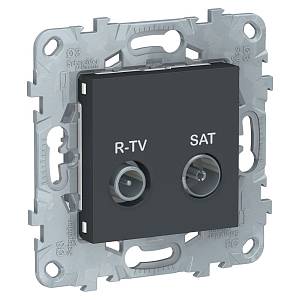 UNICA NEW Розетка R-TV/SAT, одиночная, антрацит Schneider Electric NU545454
