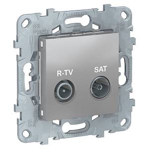 UNICA NEW Розетка R-TV/SAT, одиночная, алюминий Schneider Electric NU545430